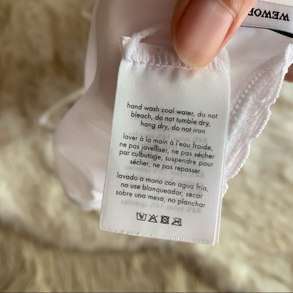 WeWoreWhat Bow One Piece Swimsuit Floral Jacquard White Size Medium NWT - Picture 8 of 12